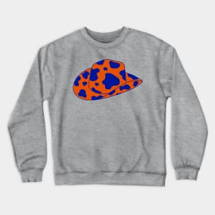 Dark Orange and Blue cowboy hat Crewneck Sweatshirt